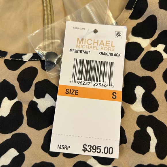 MICHAEL KORS LEOPARD PRINT MINIDRESS WITH MK BELT - Picture 10 of 10